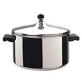 Farberware Classic Stainless Steel 6-Quart Stockpot with Lid, Stainless Steel Pot with Lid, Silver